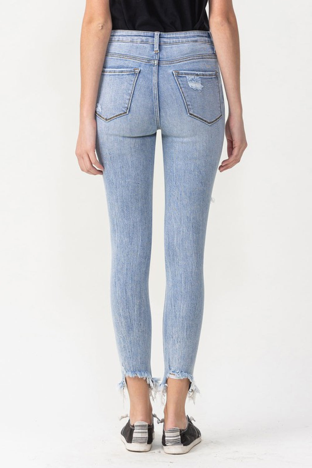 Lovervet Full Size Lauren Distressed High Rise Skinny Jeans - Make'm Blush Boutique 