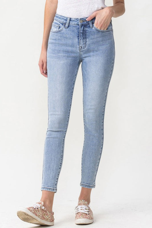 Lovervet Full Size Talia High Rise Crop Skinny Jeans - Make'm Blush Boutique 