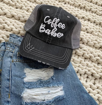 Coffee Babe Embroidered Trucker Hat