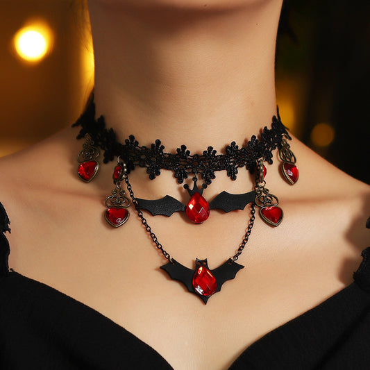 Gothic Bat Necklace