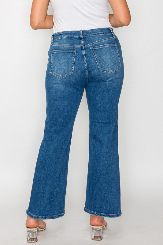 bytos Full Size Cat's Whiskers Mid Rise Ankle Jeans