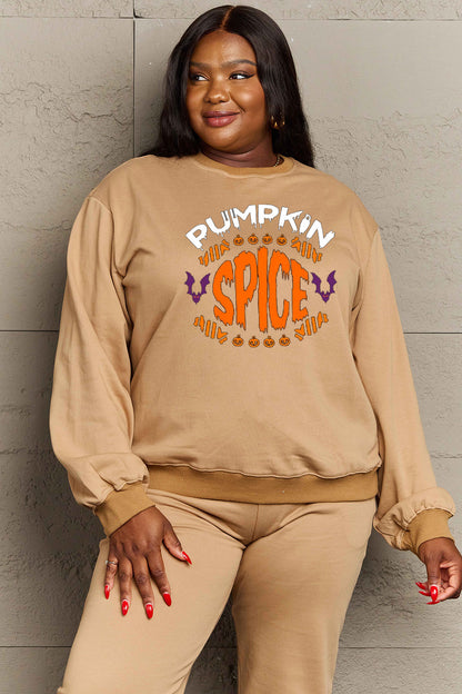 Simply Love Full Size PUMPKIN SPICE Graphic Sweatshirt