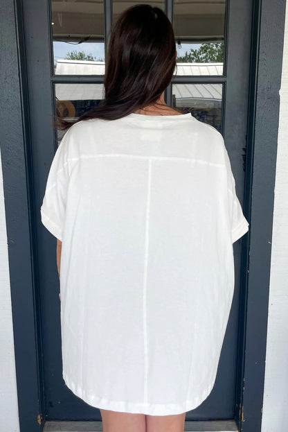 White Sequined Texas Graphic Plus Size T Shirt