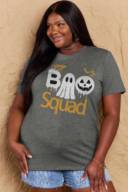 Simply Love Full Size BOO SQUAD Graphic Cotton T-Shirt