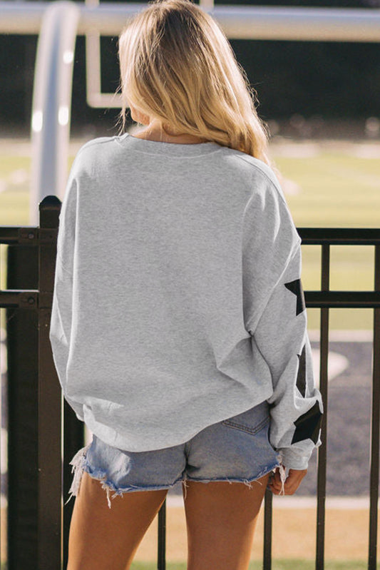 Black Game Day Graphic  Football Season Sweatshirt