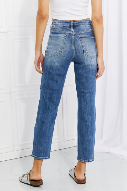 RISEN Full Size Emily High Rise Relaxed Jeans - Make'm Blush Boutique 