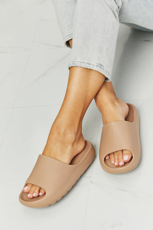 NOOK JOI In My Comfort Zone Slides in Beige - Make'm Blush Boutique 