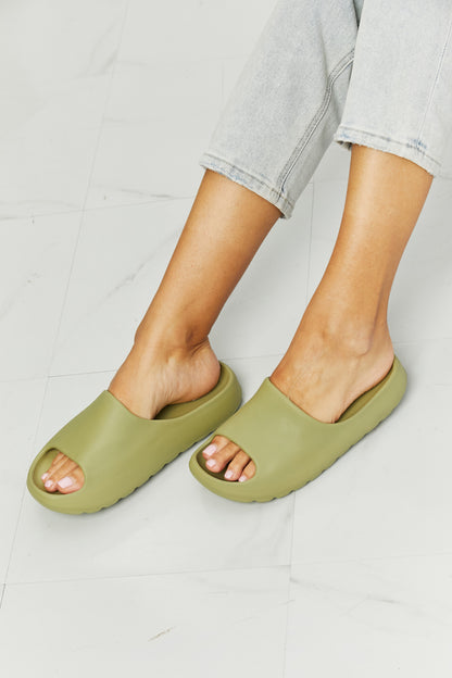 NOOK JOI In My Comfort Zone Slides in Green - Make'm Blush Boutique 