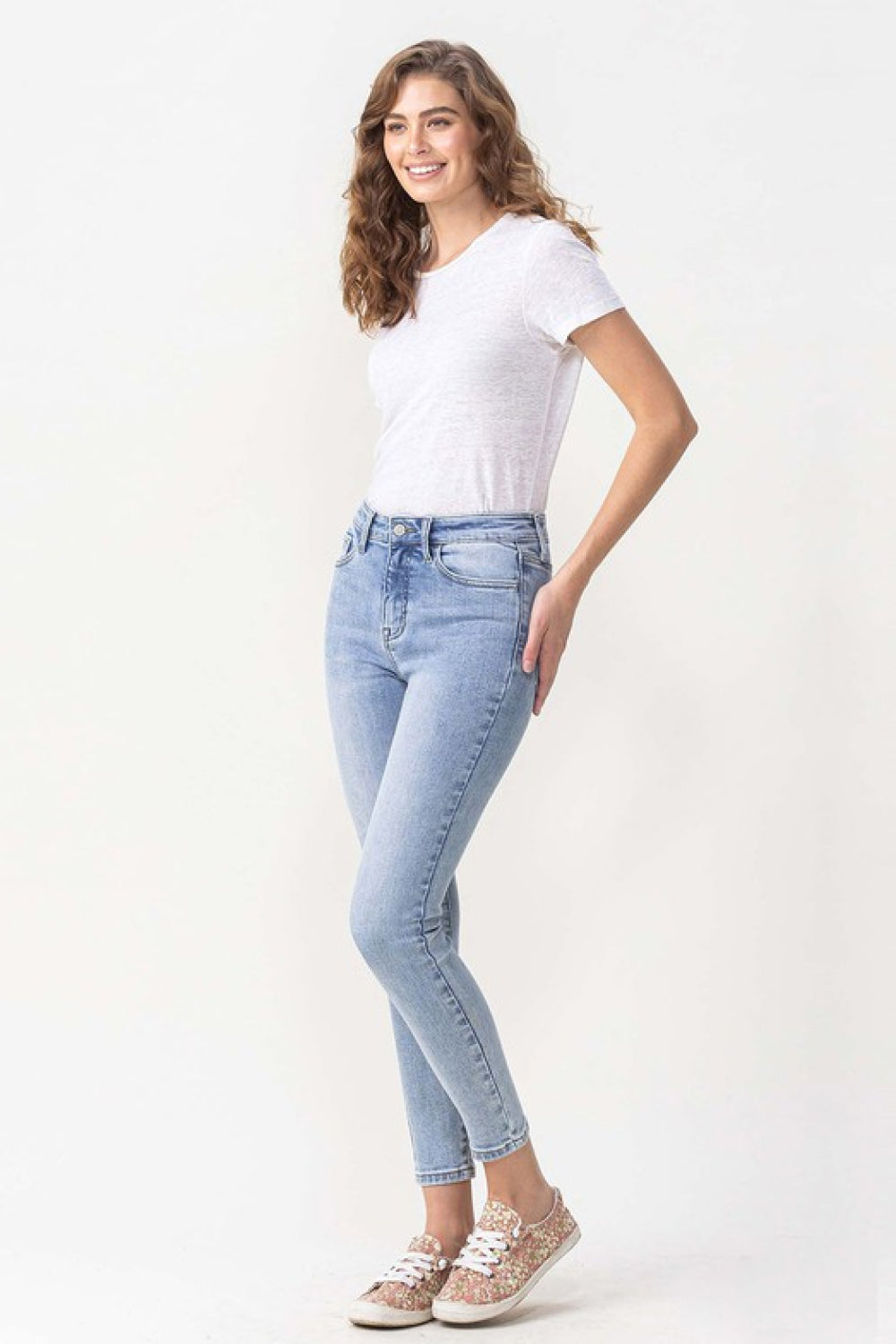 Lovervet Full Size Talia High Rise Crop Skinny Jeans - Make'm Blush Boutique 